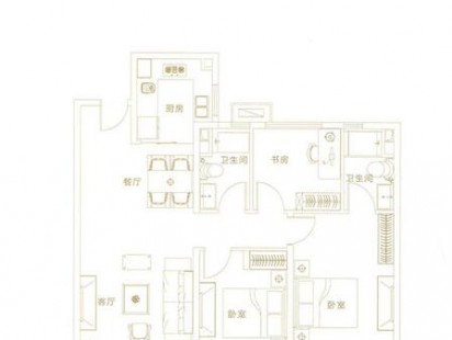 碧桂园翡翠湾珑悦3室2厅2卫户型 