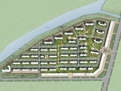 磊鑫河畔阳光总平面图 