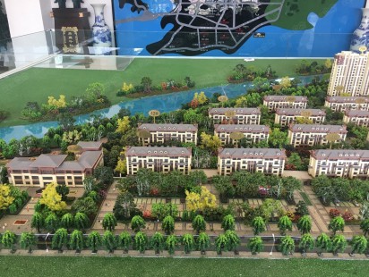 磊鑫河畔阳光沙盘图 