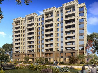 海信香江睿园小高层南立面效果图 