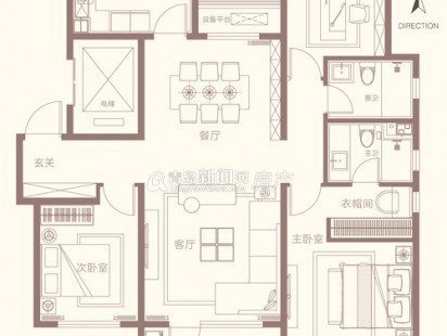 中海红著户型图 
