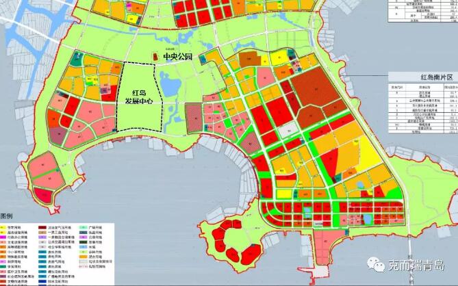 红岛北片区西片区批复后控规效果图公布_土地规划__乐