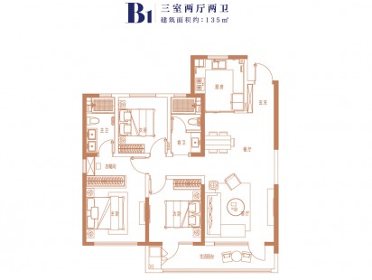 海信香江睿园B1户型 