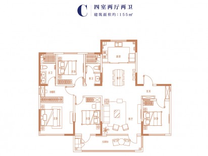 海信香江睿园C户型 