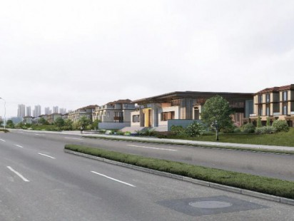 颐荣青岛院子实景融合图 