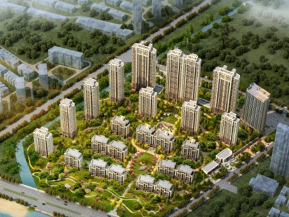 鑫苑御龙湾鸟瞰图 