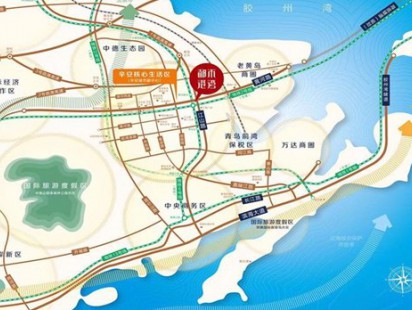 都市港湾区位图 