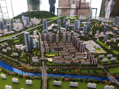 金地自在城沙盘图 