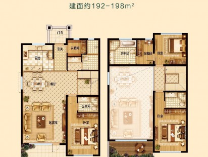 海信千亩园联排J户型户型