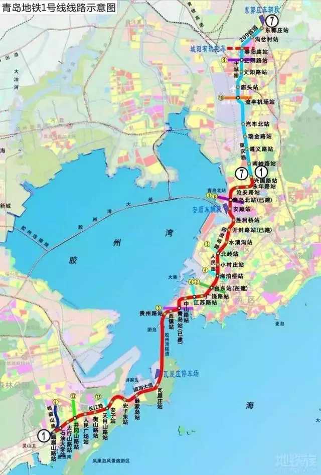 青岛地铁三期规划方案细节出炉 涉及5号9号12号等7条地铁线