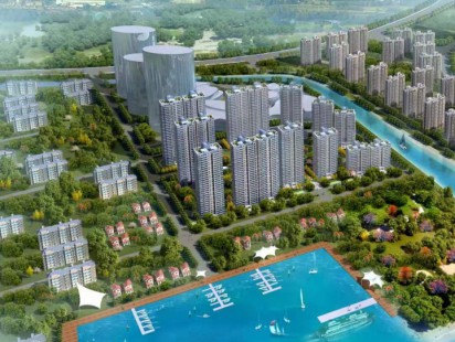 逸景湾尚品鸟瞰图 