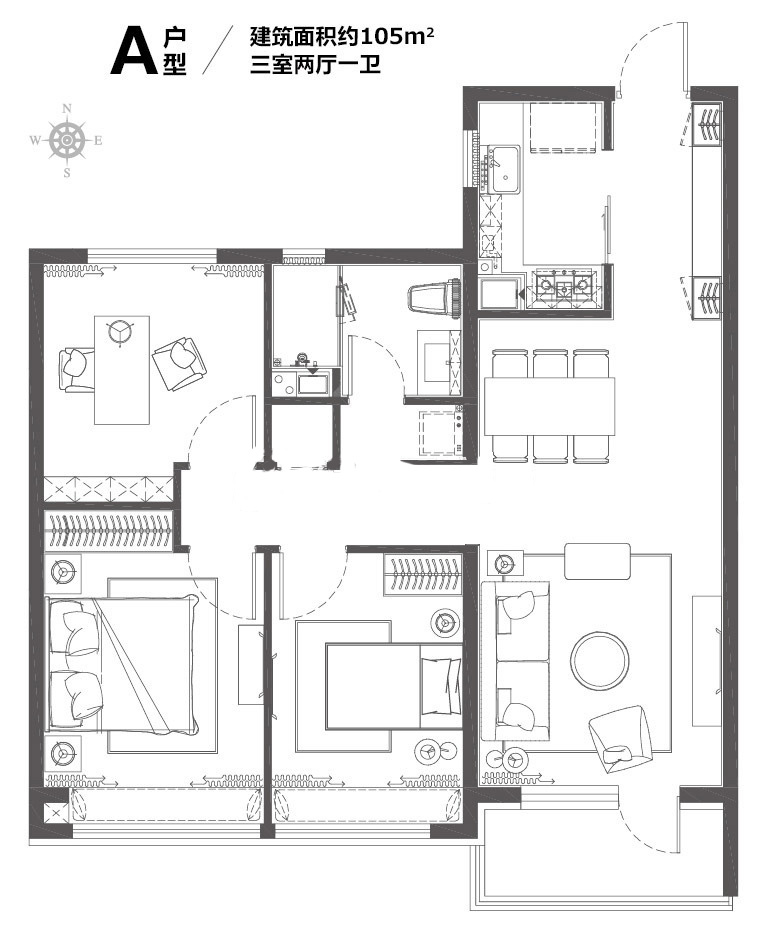 蓝湾运动中心户型图第1张图片