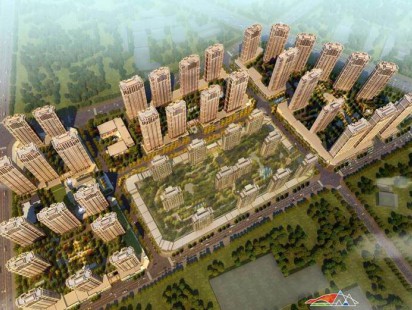 中联依山伴城鸟瞰图 