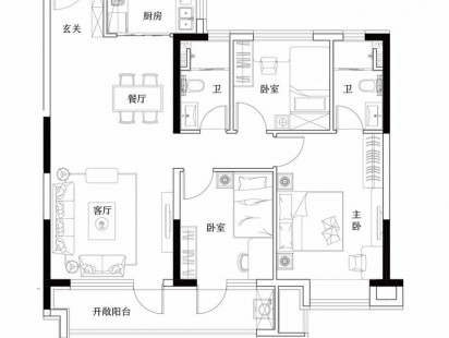 碧桂园盛汇澜庭户型图 