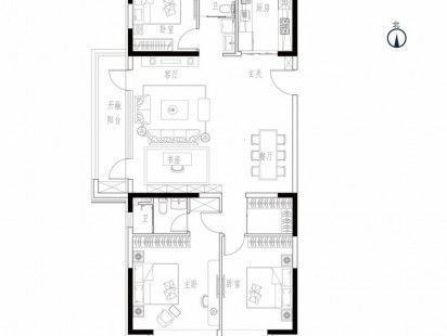 碧桂园盛汇澜庭YJ140户型 