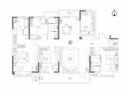 碧桂园盛汇澜庭YJ190户型 