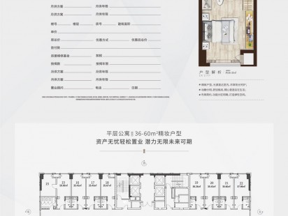 青铁华润城商业户型图
