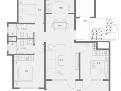 融创影都壹號B户型 