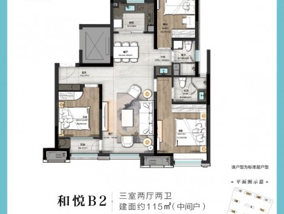 中欧国际城和悦B2户型 