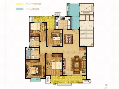 万德麒麟公馆E 户型图