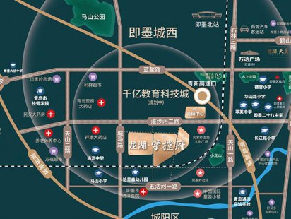 龙湖学樘府区位图 