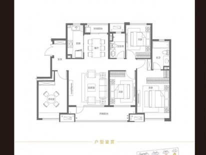 华润国际海洋智区洋房140 户型图