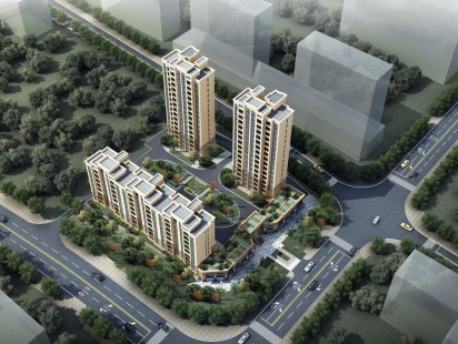 蓝岸华府鸟瞰图 