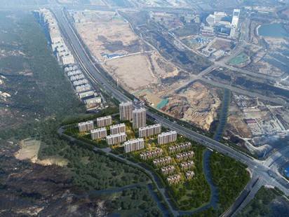 海信花街小镇鸟瞰图 