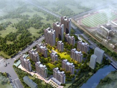 金地格林澜山鸟瞰图 