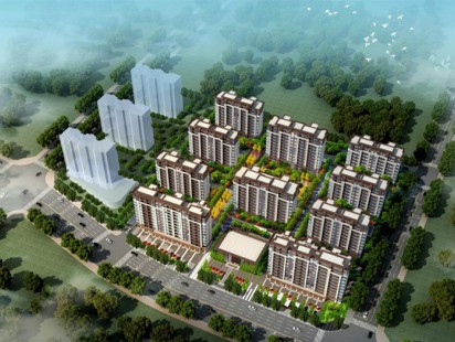 天一仁和宸璟朗郡鸟瞰图 