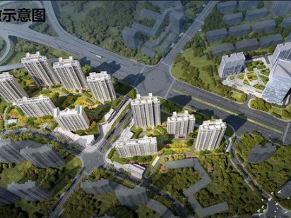 金地华章鸟瞰图 