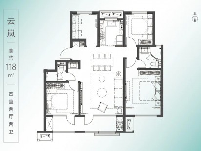 顺城万科海潮云起户型图 (2)