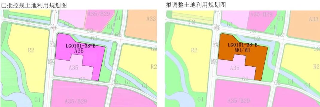 即墨蓝谷凤凰山组团三幅地块调整山大南侧改为商业用地