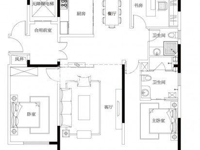 静山悦园191.49 户型图