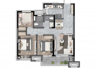 龙湖春江天越户型图 (3)