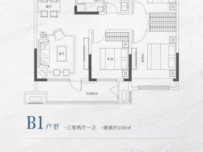 高实城B1户型 