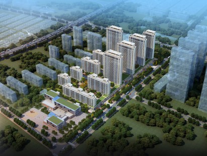 绿城文澜锦园鸟瞰图 