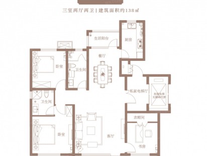盈创板桥华府洋房G户型 