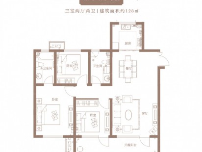 盈创板桥华府高层A 户型图