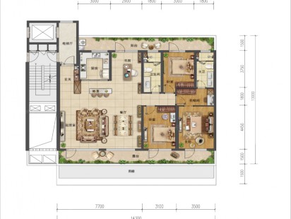 青建金尊府户型图 (4)