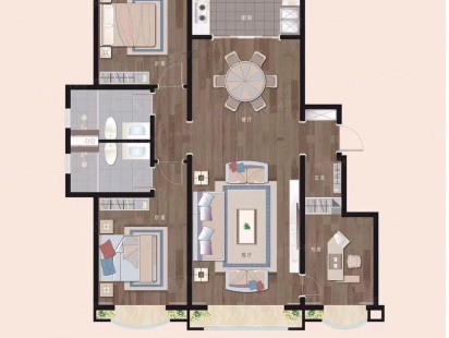 鲁信盤谷花园125 户型图