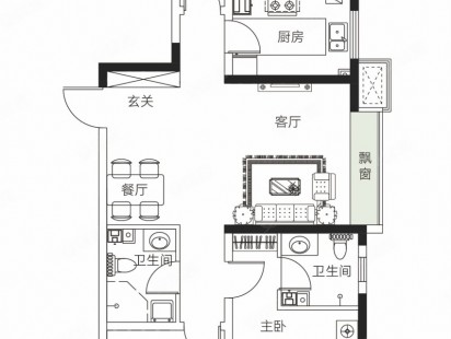 鑫源珠江璟悦户型图 