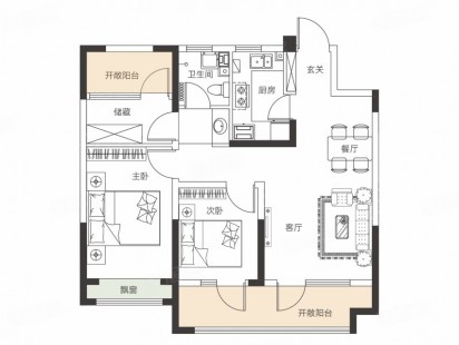 鑫源珠江璟悦B户型 