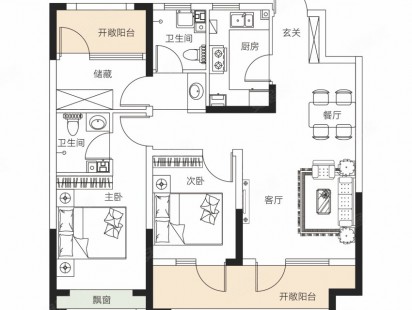 鑫源珠江璟悦D户型 