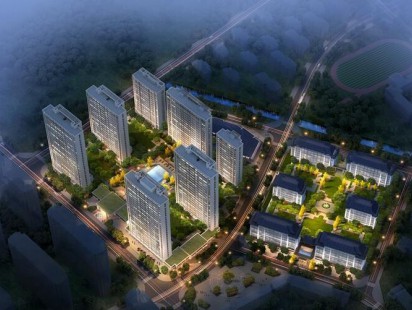 绿城春溪雲庐鸟瞰图 