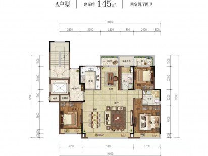 青建金宸府户型图 