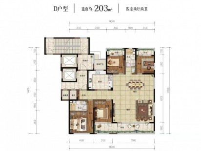 青建金宸府D户型 