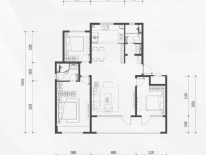 通和启章124户型 