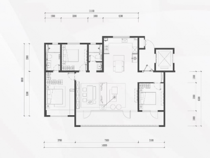 通和启章143户型 