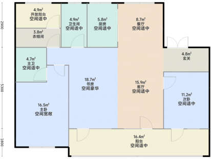 建大悦海130户型 